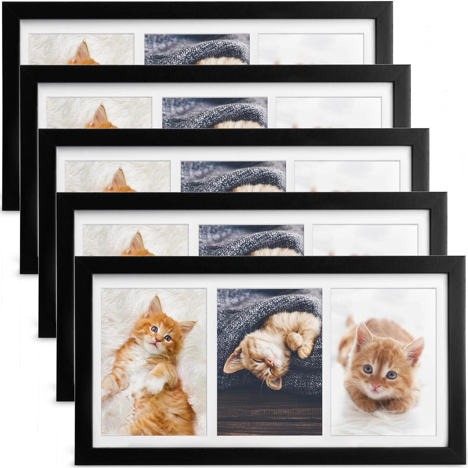Bomoe Galeria Bilderrahmen 3 Bilder 10x15cm Schwarz 5tlg günstig online kaufen