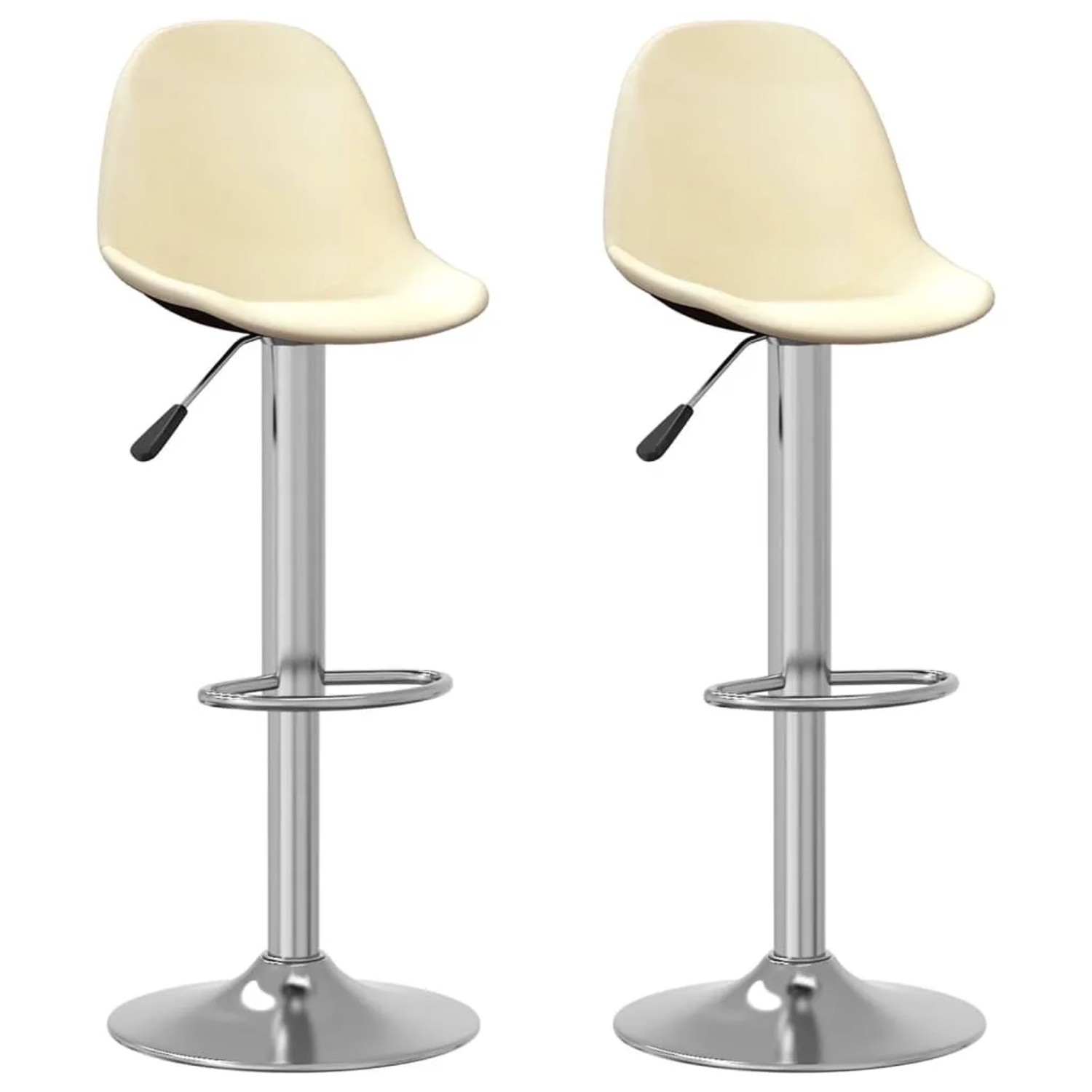 vidaXL Barhocker 2 Stk Creme Stoff 333383