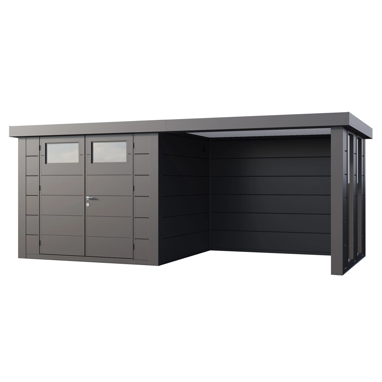 Gerätehaus Classico 2724 Lounge S Rechts Fenster 552 x 238 cm Anthrazit günstig online kaufen