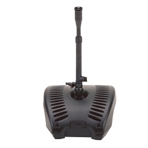 Pontec PonDuett 3000 Unterwasserfilter für Teiche mit Wasserspiel, schwarzes Gehäuse.