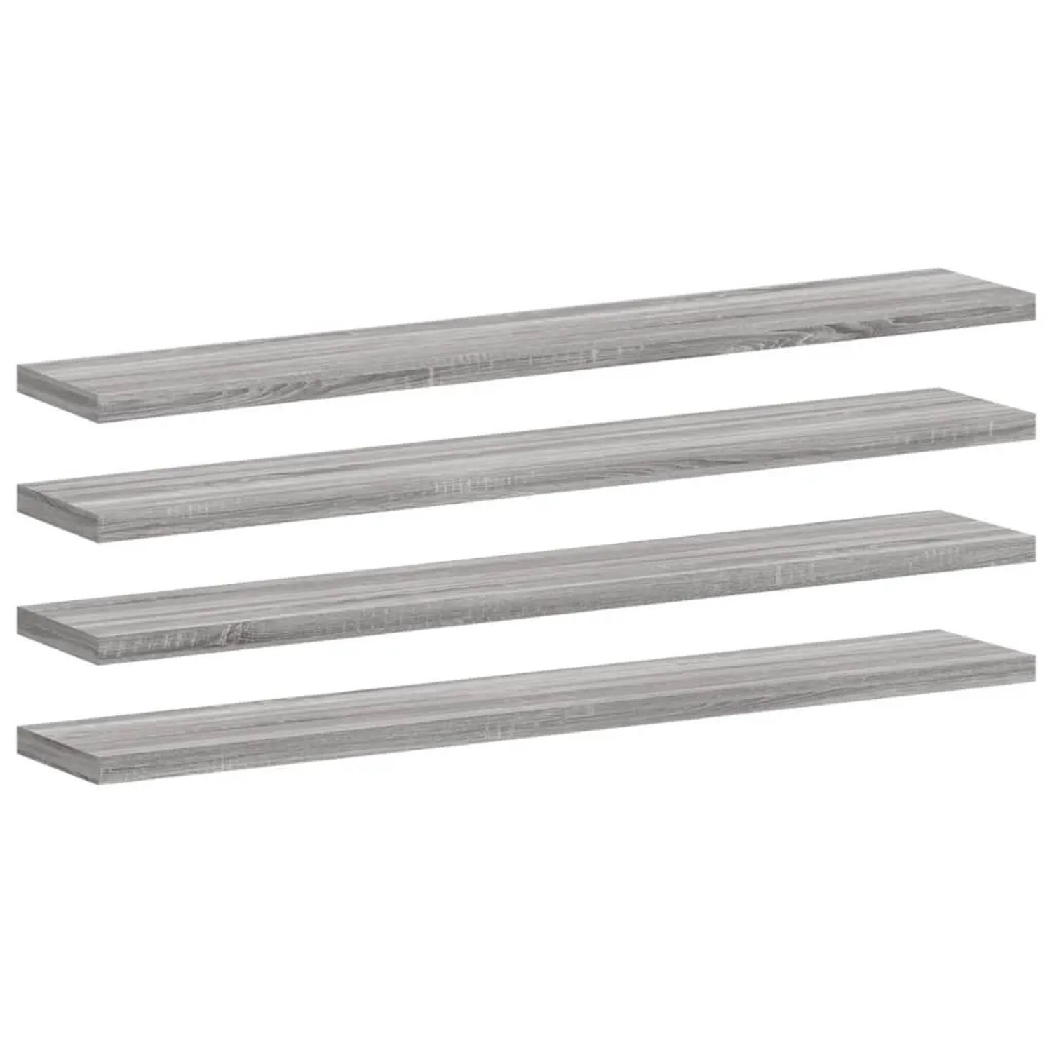 vidaXL Wandregale 4 Stk Grau Sonoma 60x10x1,5 cm Holzwerkstoff 838227