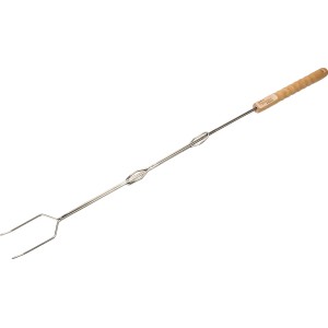 Petromax Lagerfeuer-Spieß Set, 2 Edelstahl-Spieße mit Holzgriff für Grillgut.