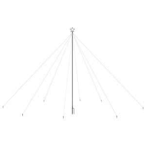 vidaXL Lichterkette für künstlichen Weihnachtsbaum, 800 kaltweiße LEDs, 5m, für Innen und Außen.