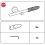 Gardinia Endstück Chicago Elypse, Edelstahloptik, 2er-Pack für 20 mm Stangen.