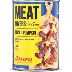 Josera Hunde-Nassfutter Meat Lovers Menu Ente mit Kürbis, 800g Dose.