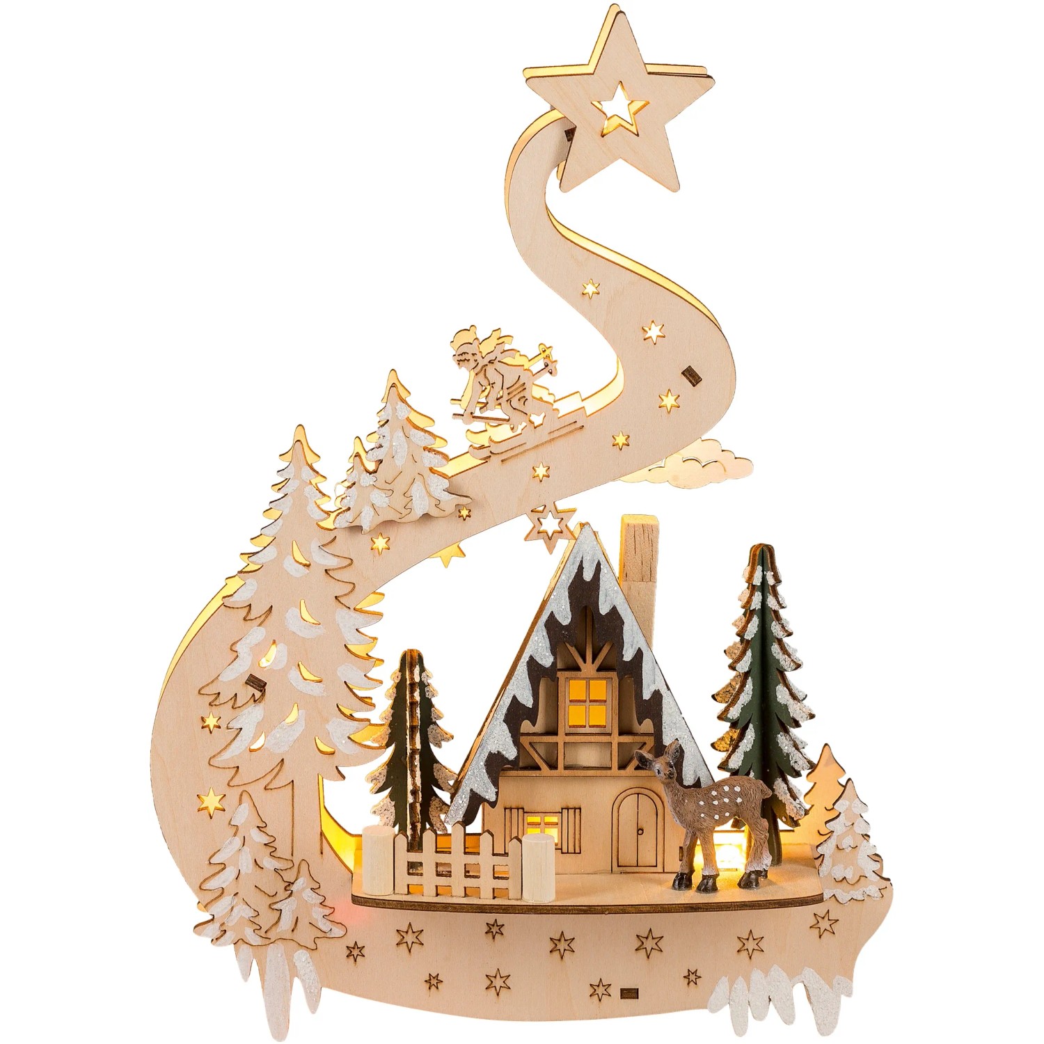 HGD Fensterdeko Weihnachten Winterwald LED 21 x 7 x 30 cm kaufen bei OBI