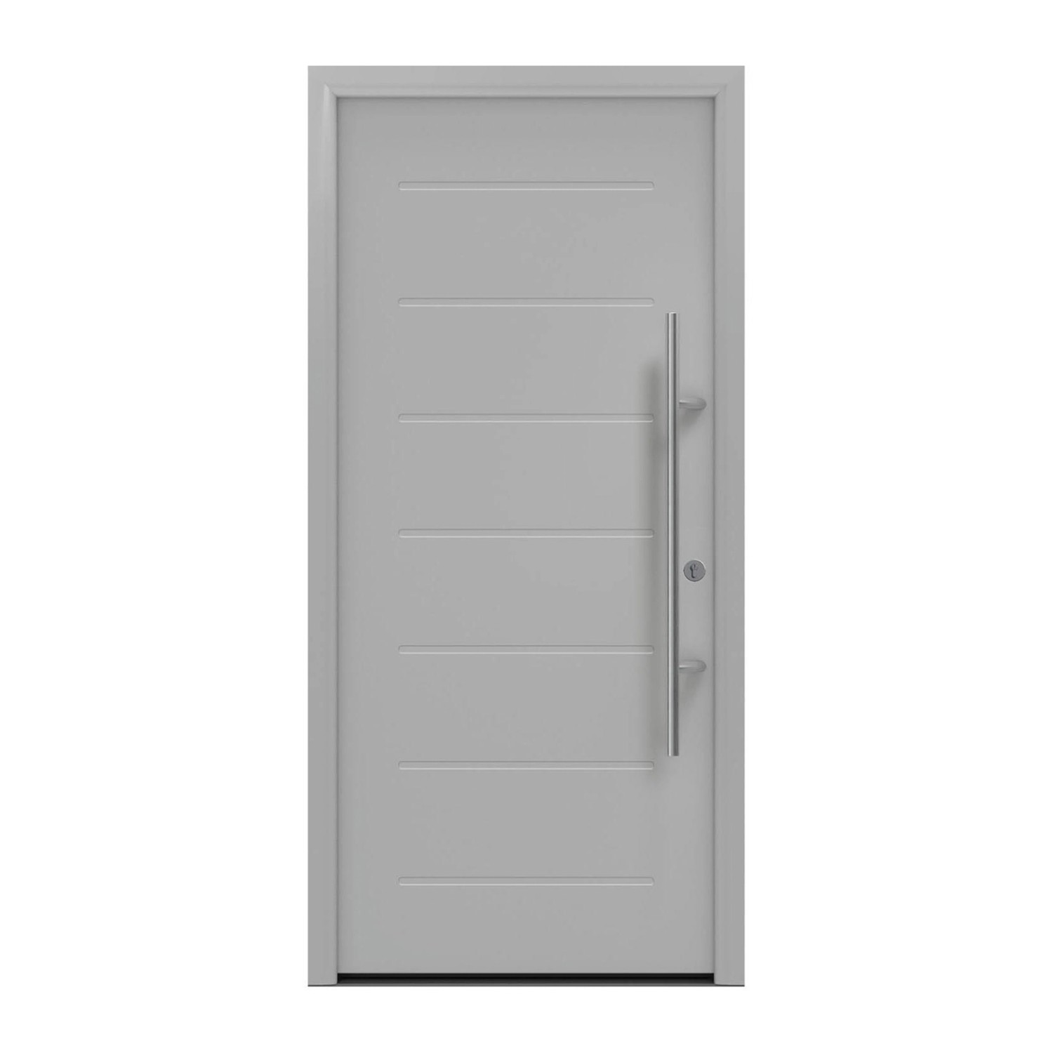 EcoStar Haustür Isopro Secur IPS 015 Weißaluminium 110 cm x 210 cm DIN R günstig online kaufen