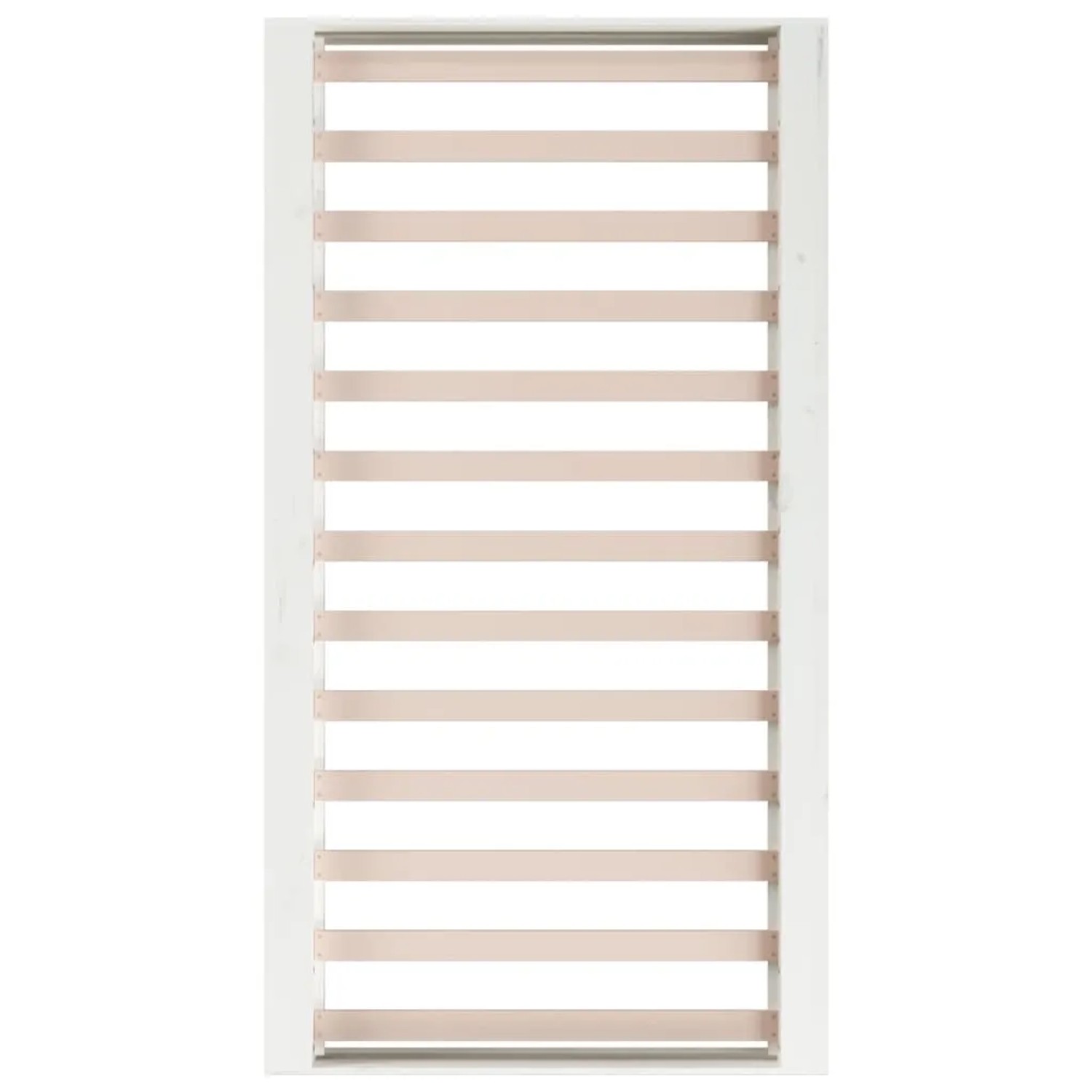 Weißes Massivholzbett 75x190 cm (Small Single) mit Lattenrost. Bett für Jugendzimmer oder kleine Räume.