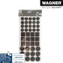 Wagner Filzgleiter Promotionpack, 44-teilig, selbstklebend, braun, verschiedene Formen für Möbel und Oberflächenschutz.