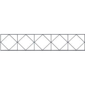 Alberts Zaun-Dekorelement Bergen, 20x200cm, Karo-Muster, anthrazit, für Gartenzäune.
