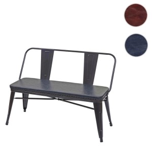 MCW 2er Sitzbank H10 Industriedesign Schwarz-Grau