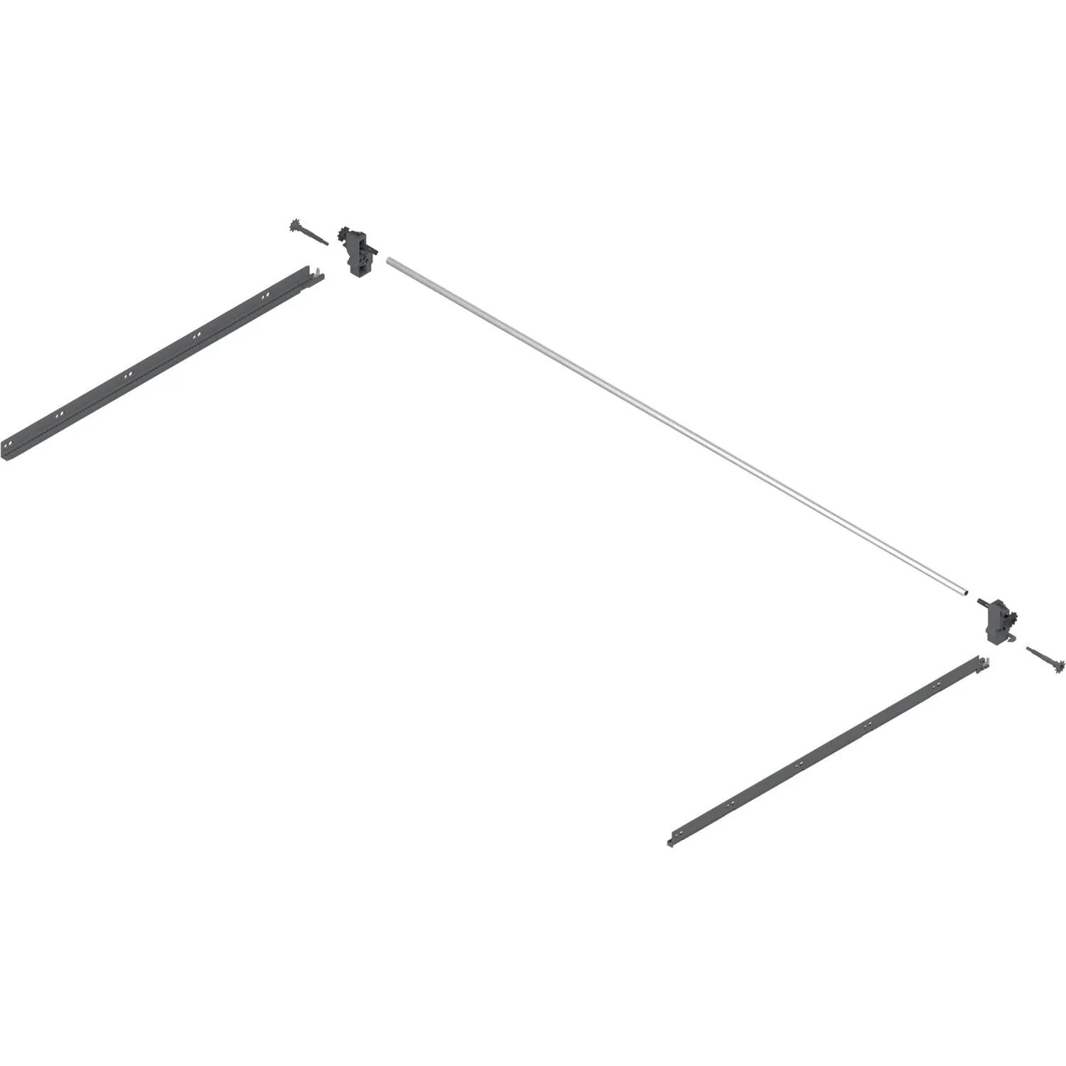 Blum SeitenstaBilisierung Tandembox antaro nach oben gebaut Nennlänge 600 mm