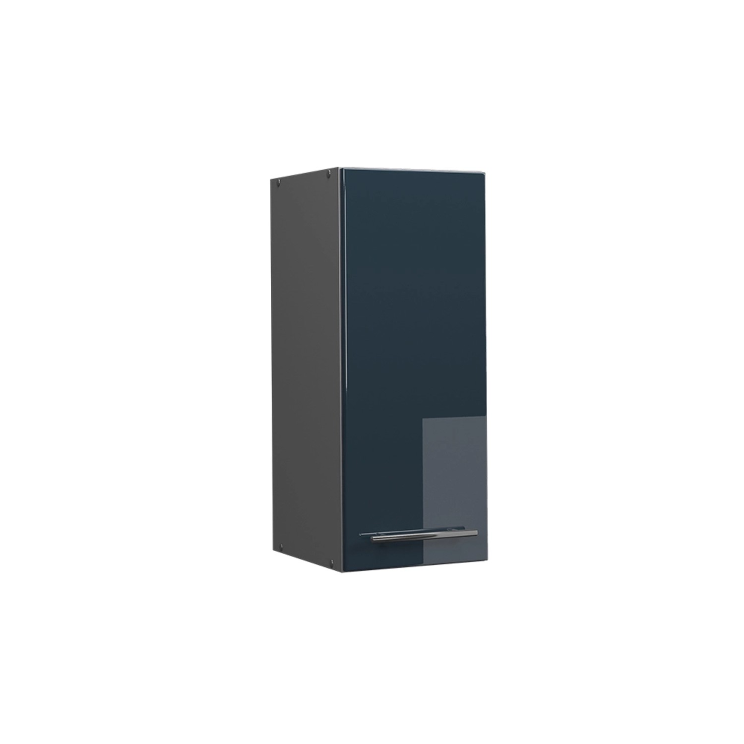 Vicco Hängeschrank Fame-Line Hängender Küchenschrank Dunkelblau Hochglanz/Anthrazit 30 cm
