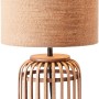 Brilliant Tischleuchte Woodrow Natur: Designlampe aus Bambus mit Stoffschirm, Ø 24 cm.