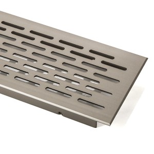 SOTECH Lüftungsgitter Lochung Oval 250 mm Edelstahloptik