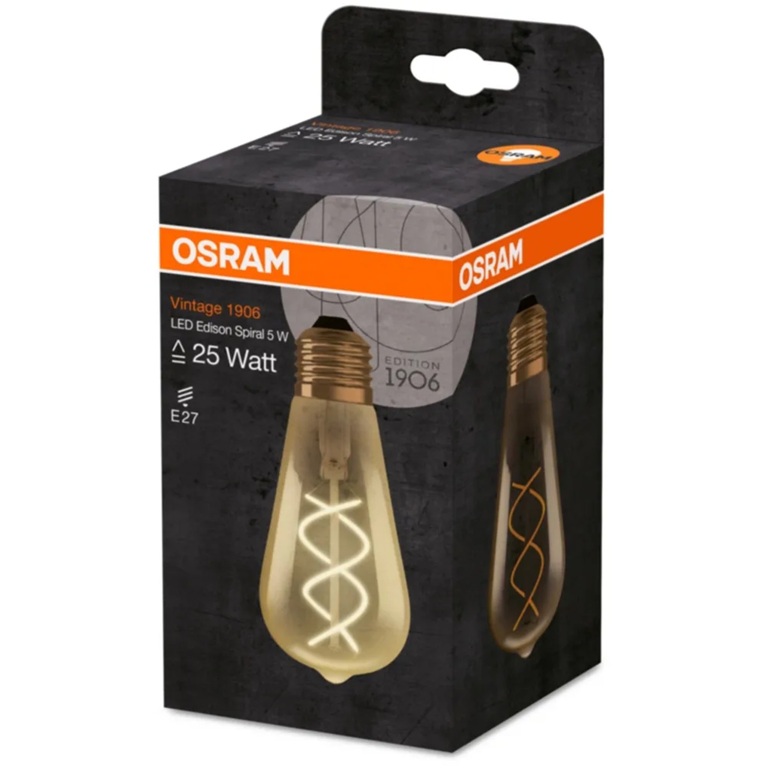 Osram E27 LED Leuchtmittel ST64, 4W, im Karton. Vintage-Design mit warmweißem Licht.