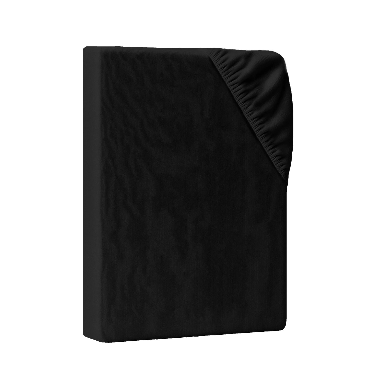 AM Qualitätsmatratzen Premium Jersey Spannbettlaken aus Baumwolle Made in Germany 80x180cm in Schwarz