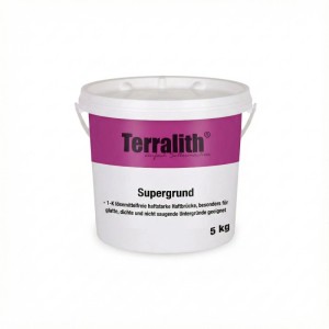 Weißer Eimer Terralith Supergrund 5 kg, Haftgrund für Innen- und Außenbereich.