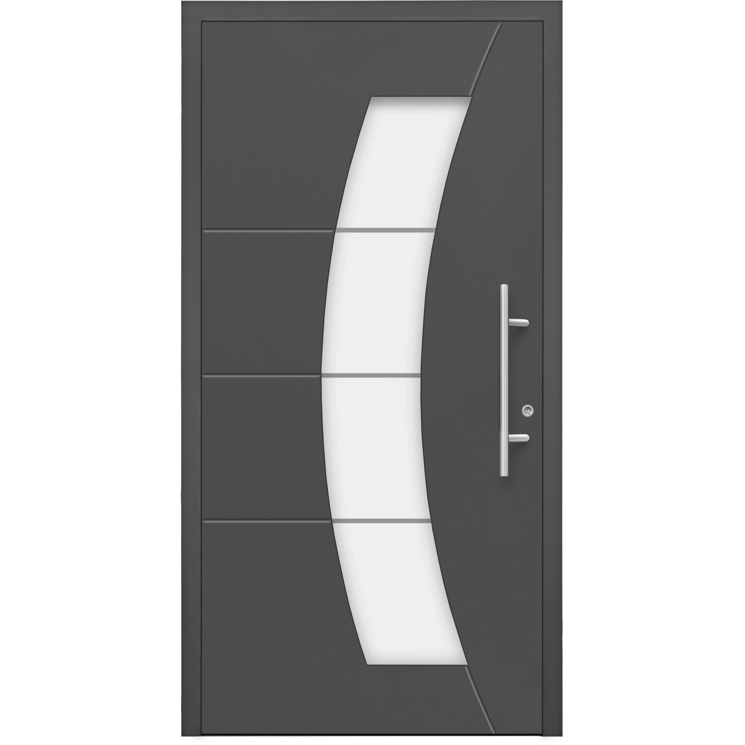 Aluminium-Haustür Moderno M340/B 110 x 210 cm Anthrazit Metallic Anschlag R günstig online kaufen