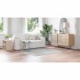 Grauer quadratischer vidaXL Shaggy Teppich mit hohem Flor und Anti-Rutsch-Basis im Wohnzimmer.