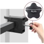 Sekey Balkon Schirmhalter, schwarze Halterung zur Geländerbefestigung mit Feststellschraube.