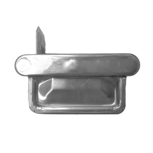 Rinnenendstück links für Kastenrinne RG 75 aus Aluminium.