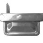Rinnenendstück links für Kastenrinne RG 75 aus Aluminium.