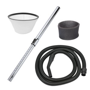 Zubehör für STAHLWERK VCL 1500 ST Nass- und Trockensauger: Schlauch, Filter, Bürsten und Teleskoprohr.