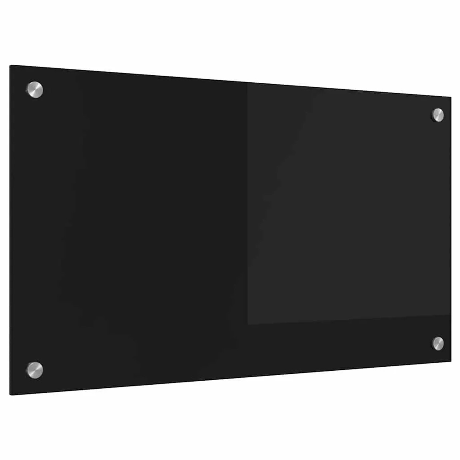 vidaXL Küchenrückwand Schwarz 70 x 40 cm Gehärtetes Glas 42018032