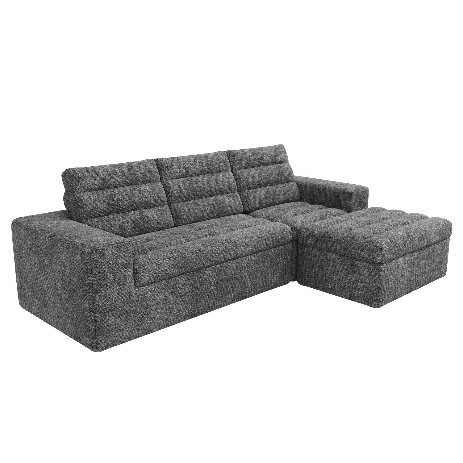 Merax Cloud Sofa L Form Chenille Modular Hellgrau