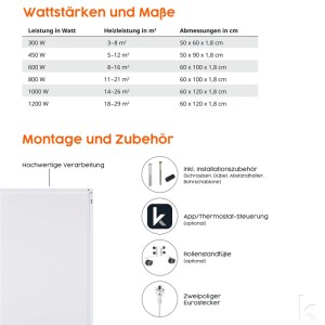 Könighaus Infrarotheizung Panorama Wüste 800 W