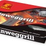 Flash Einweggrill, 24x31x4 cm, Holzkohlegrill für unterwegs, Picknick & Camping.