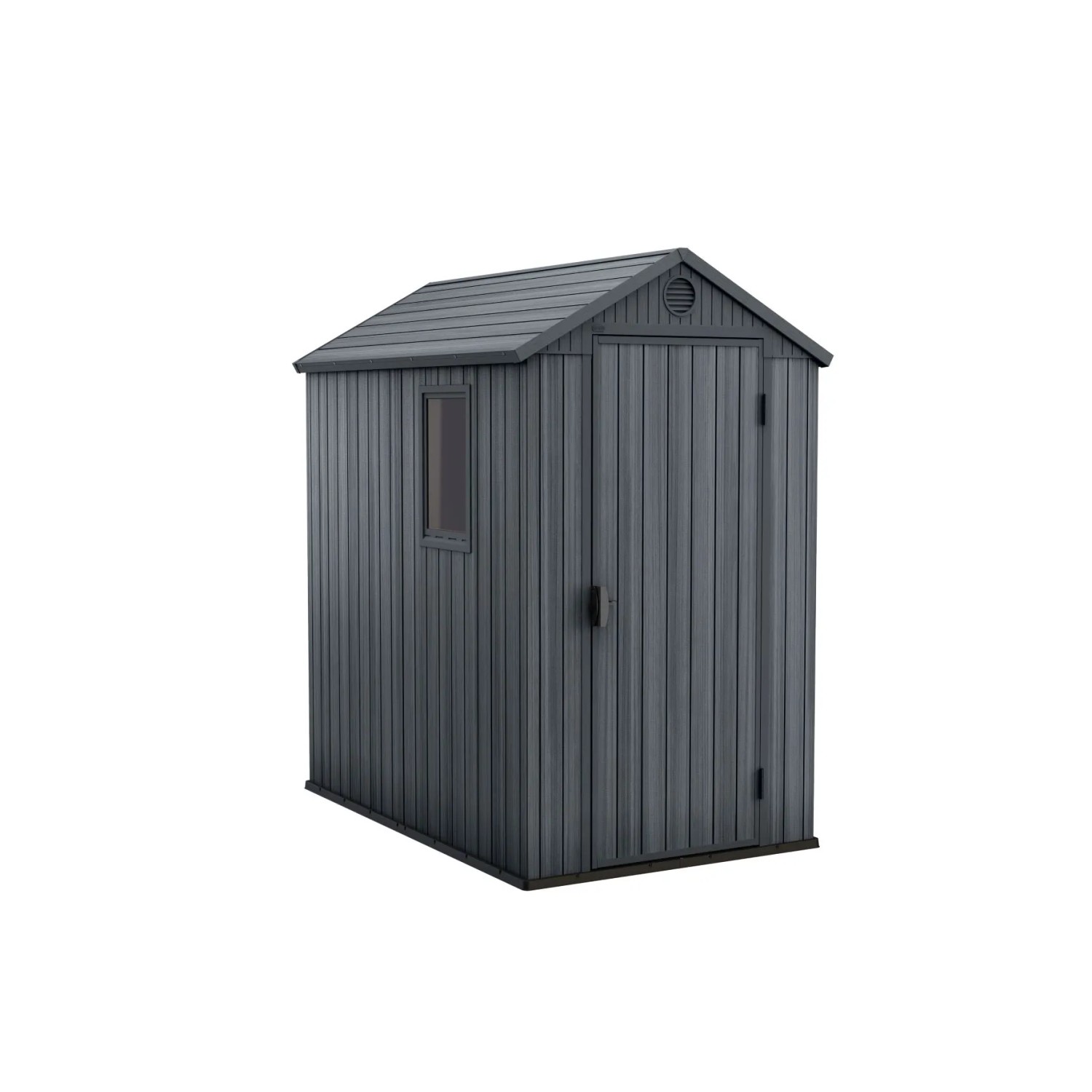 Keter Gartenhaus Darwin 46 mit Satteldach Kunststoff Grau 125x184x205 cm