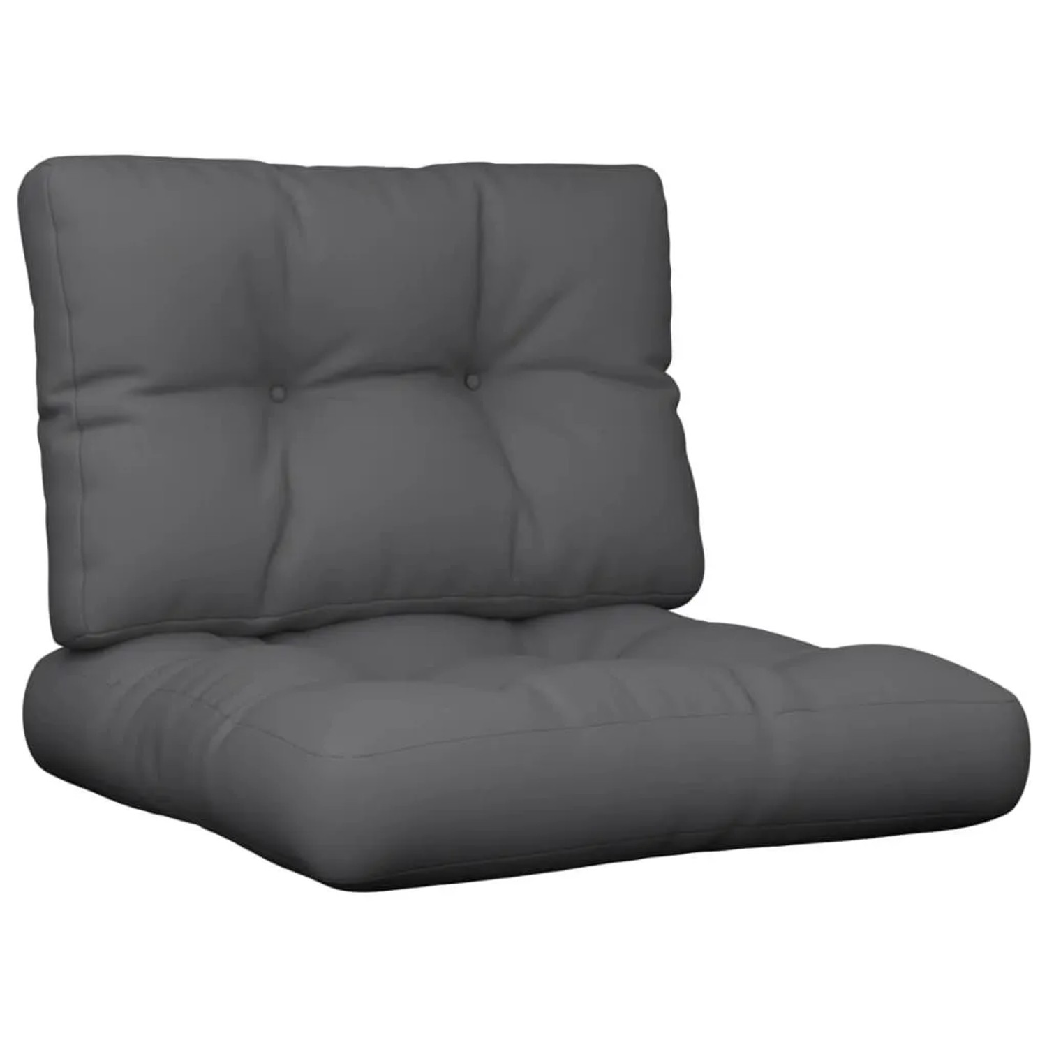vidaXL Palettenkissen 2-Tlg Anthrazit Stoff 360645