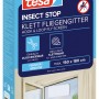 tesa Insect Stop Klett Fliegengitter für Fenster, weiß, max. 150x180cm