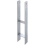 Feuerverzinkter Alberts H-Pfostenträger 101x300/600x60 mm aus Stahl zum Einbetonieren.