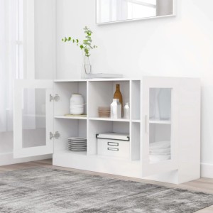 vidaXL Vitrinenschrank Weiß 120x30,5x70 cm Holzwerkstoff 802786