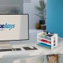 Relaxdays Briefablage MDF Weiß mit 3 Fächern 27 cm x 32,5 cm x 25 cm 1,2 kg_2