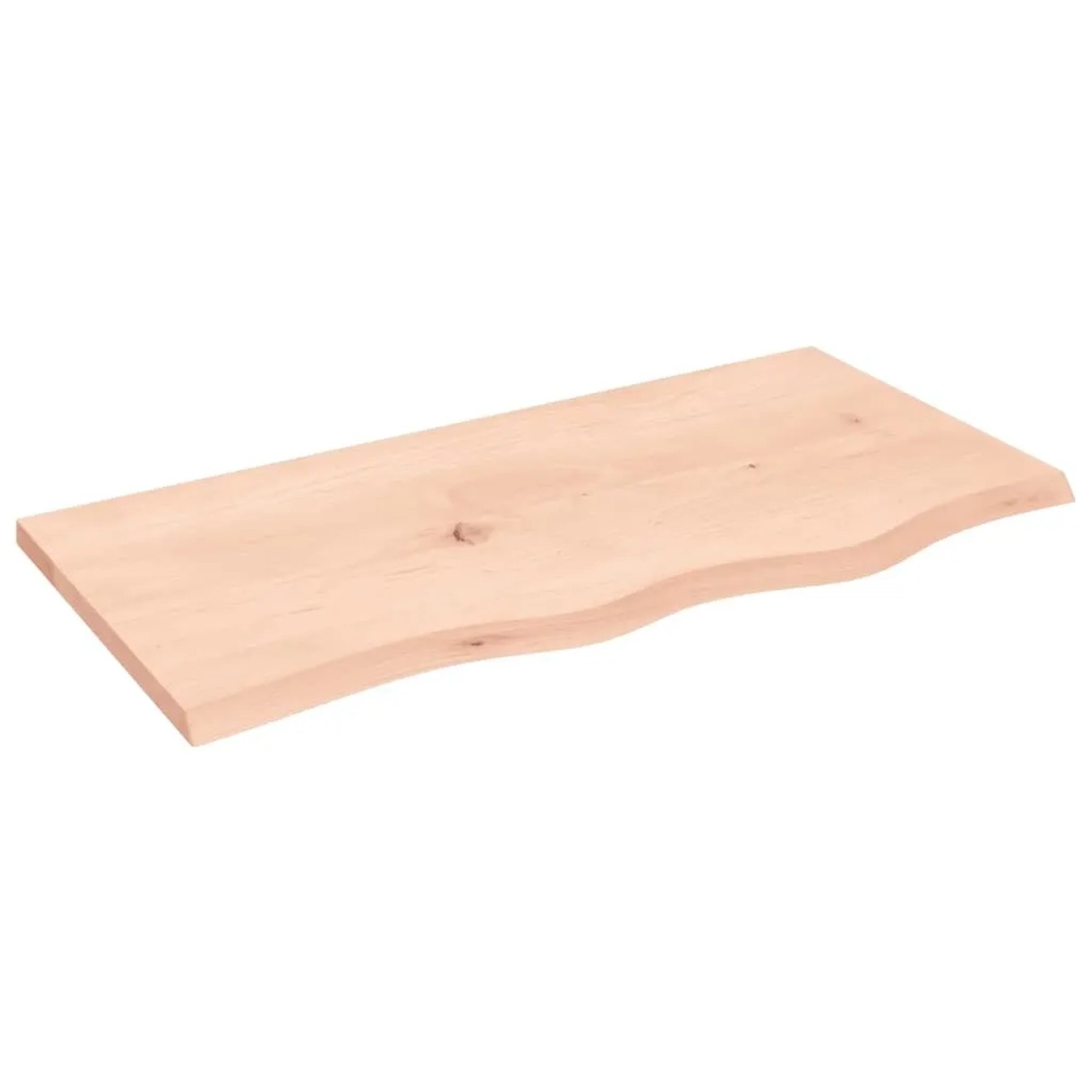 vidaXL Tischplatte 80x40x2 cm Massivholz Eiche Unbehandelt 3156290