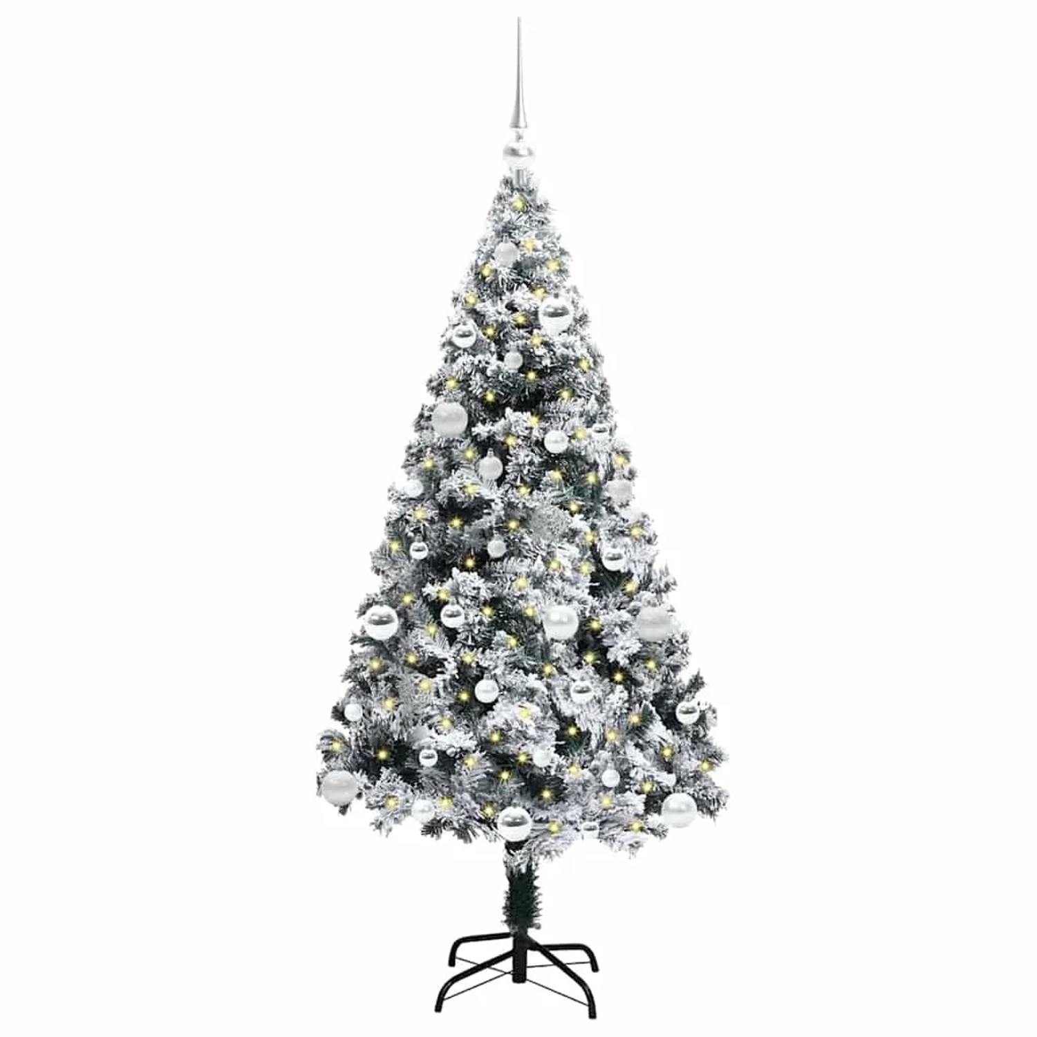 vidaXL Künstlicher Weihnachtsbaum mit 150 LEDs mit Ständer Grün 150 cm 3396954
