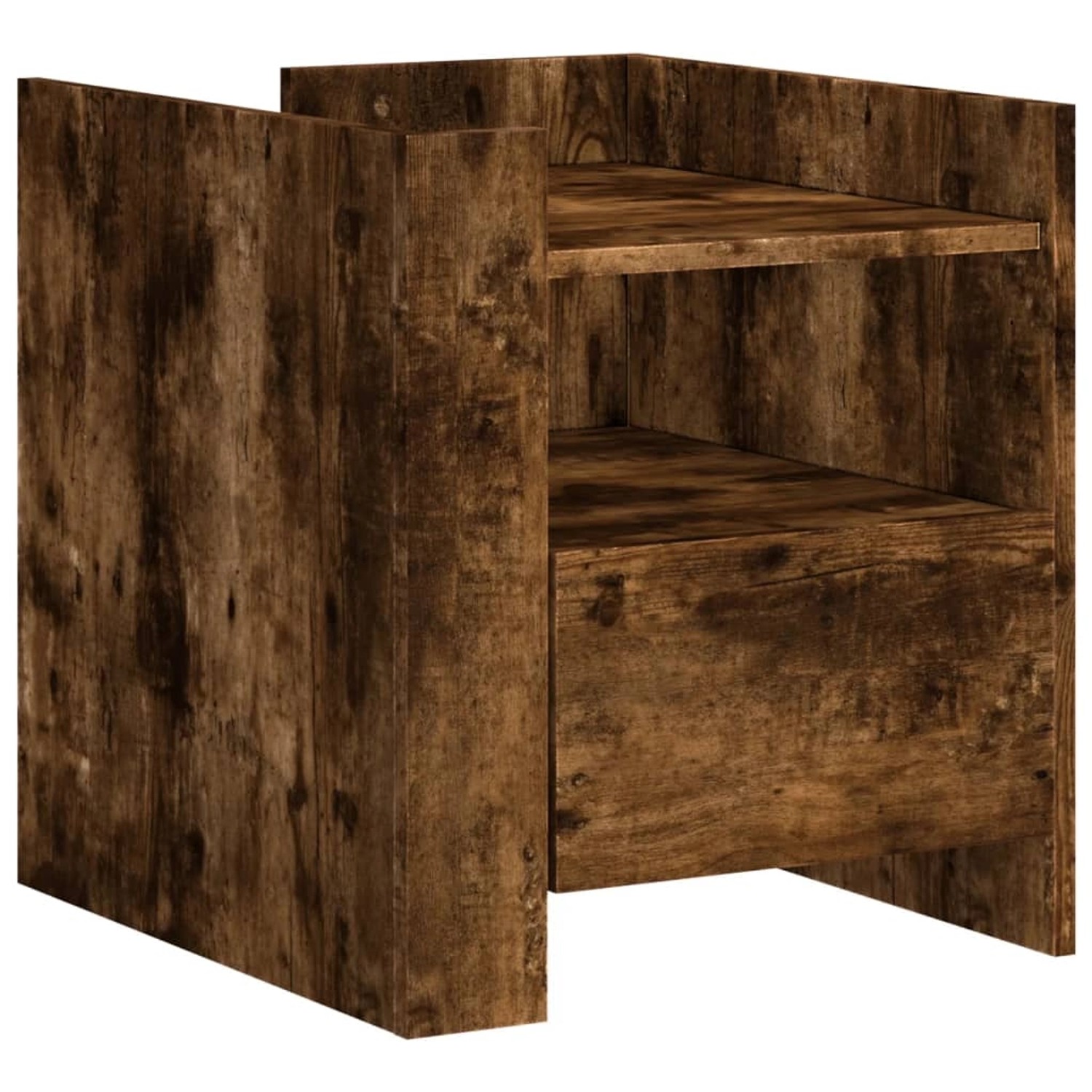 vidaXL Nachttisch Räuchereiche 45x50x50 cm Holzwerkstoff 848280 günstig online kaufen