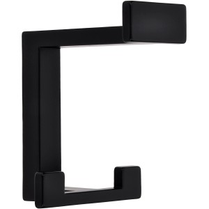 Schwarzer, matter Siro Huthaken 2324 aus Metall mit zwei Aufhängemöglichkeiten.