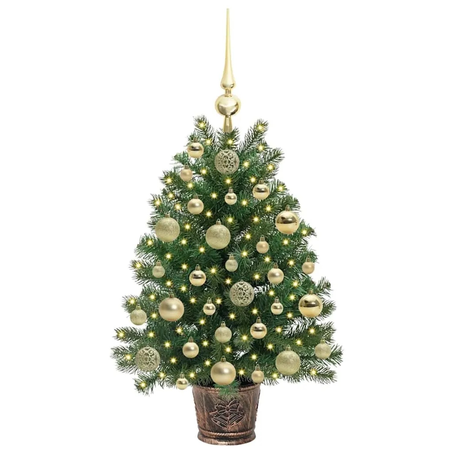 vidaXL Künstlicher Weihnachtsbaum mit 150 LEDs Grün 75 cm PE und PVC 3397306