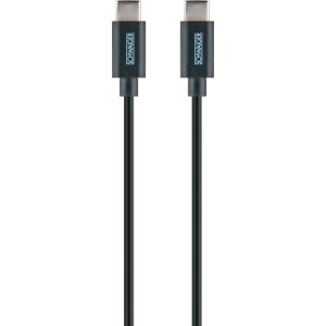 Schwaiger USB-C Kabel, 2m, schwarz, zum Laden und Synchronisieren von Geräten.