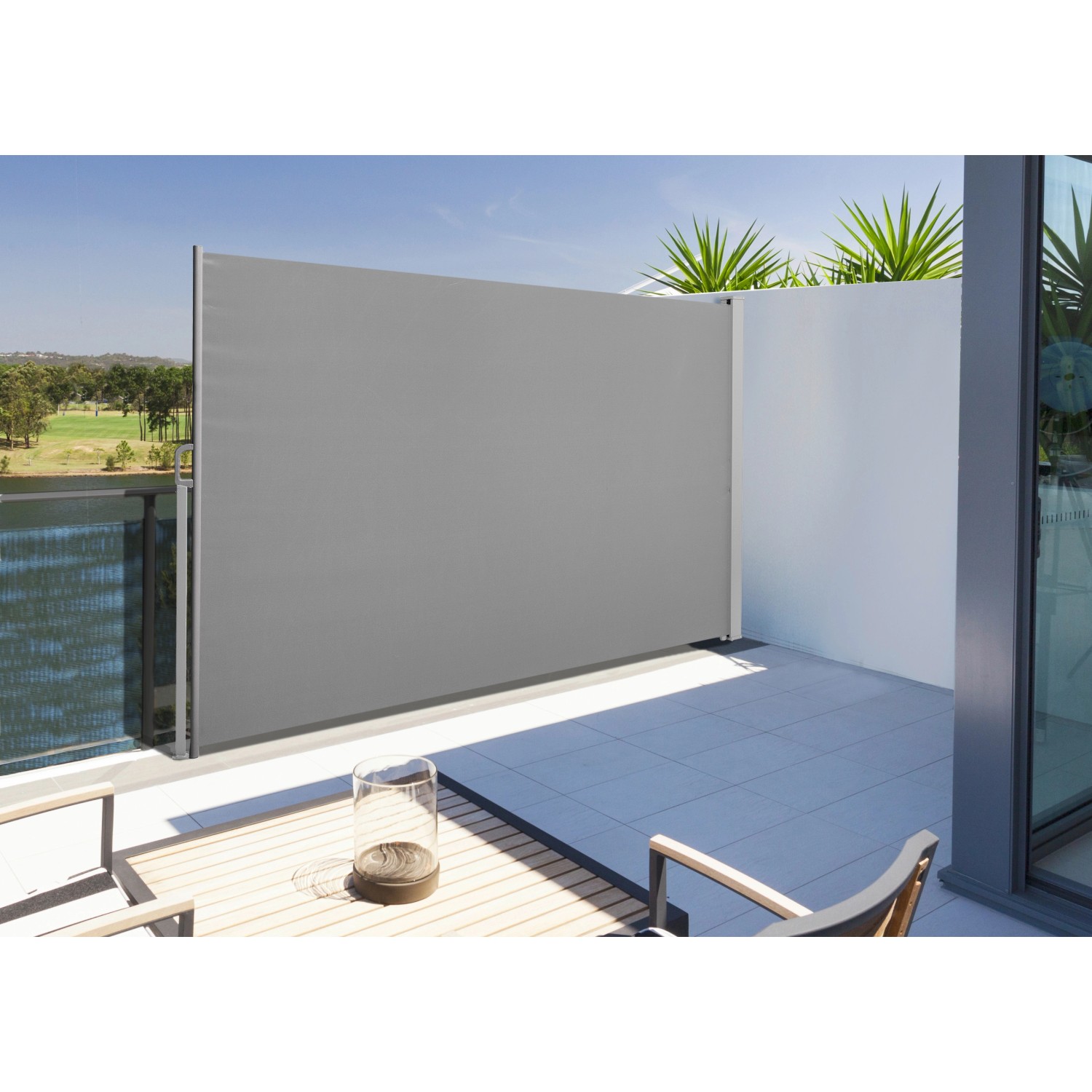 Gartenfreude Seitenmarkise ausziehbar 180 cm x 300 cm Anthrazit kaufen