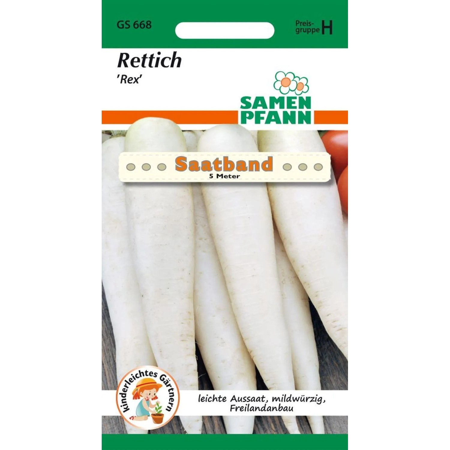 SAMEN PFANN Rettich Rex Saatband
