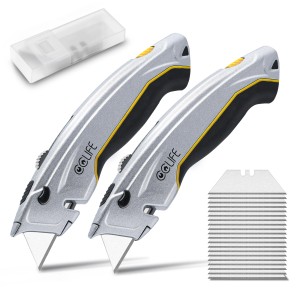 CCLIFE 2 Stück Professionelle Universalmesser Mit 20 SK5 Edelstahlklingen