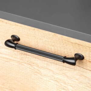 Emuca Lot von 20 Möbelgriffe Suez L184 mm 160 mm AChsenabstand Aluminium Schwarz Lackiert
