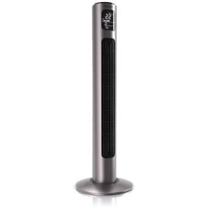 Brandson Turmventilator, 96cm, rauchgrau. Ventilator mit Oszillation und 3 Leistungsstufen.
