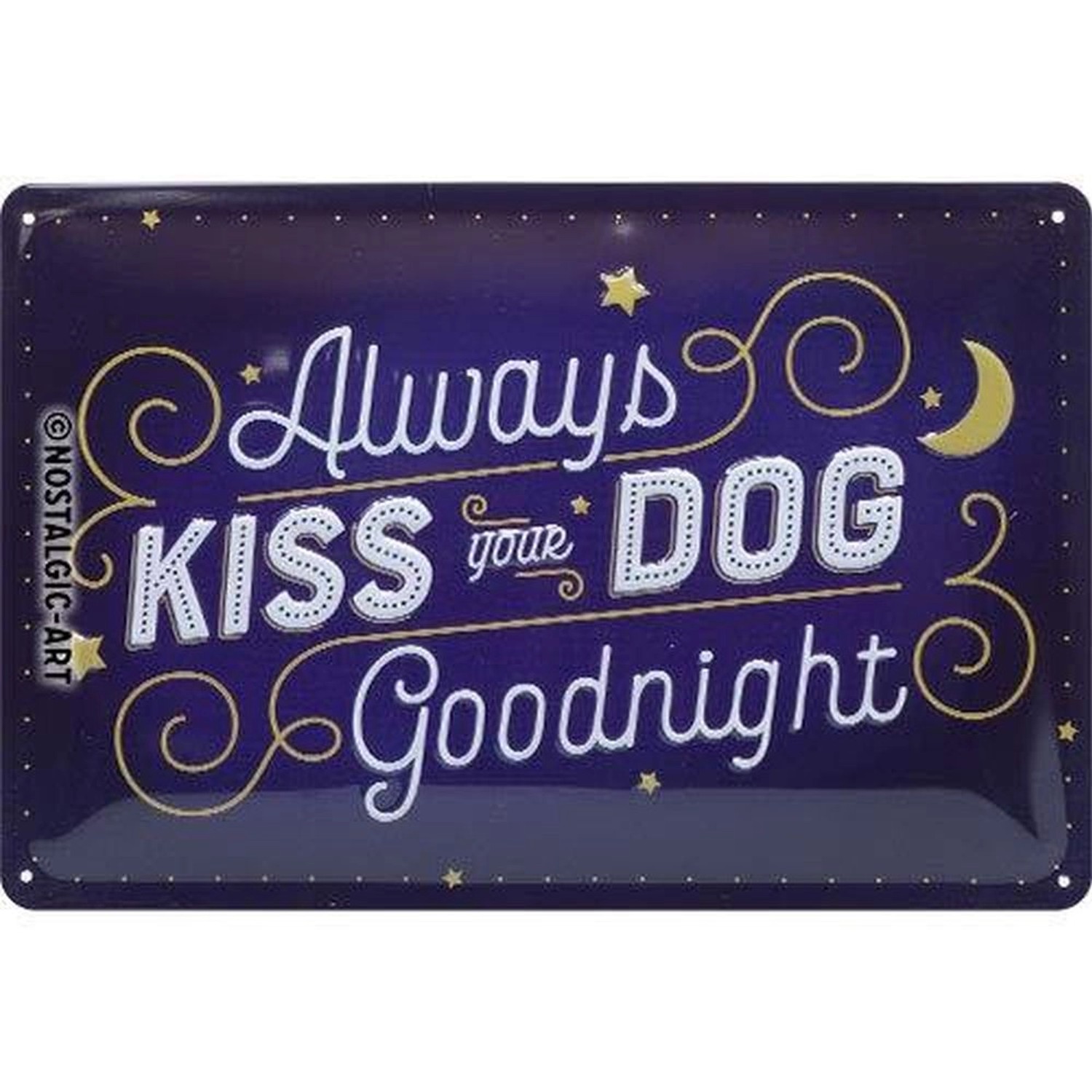 Nostalgic-Art Blechschild 20 x 30cm - PfotenSchild - Kiss Your Dog günstig online kaufen